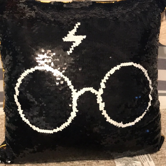harry potter sequin pillow